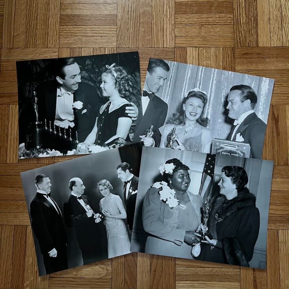 Set of Four Old Classic Hollywood 8x10 Photos Actors Actresses Oscars
